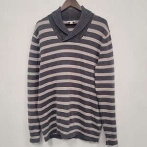 Gap Mens Shawl Collar Sweater Size L Thick‎ Cotton Academia Old Money Heritage
